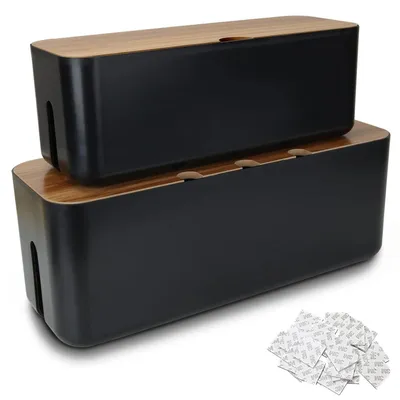 Immagine prodotto di Omgoods - Set di organizer per cavi - 2 pezzi, colore nero