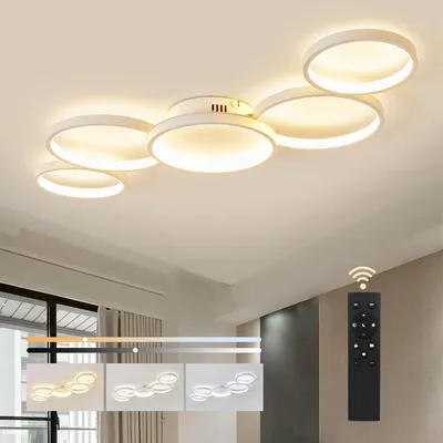Produktbild von LED Deckenleuchte 100 cm, deckenlampe Weiß Dimmbar mit Fernbedienung
