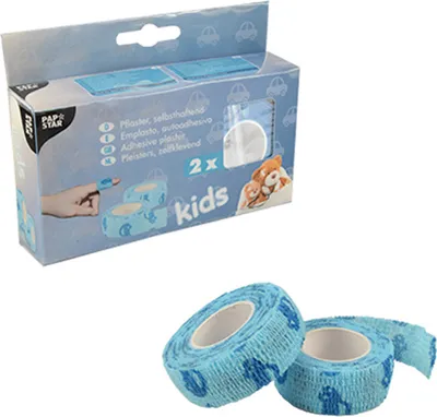 Produktbild von PAPSTAR Pflaster selbsthaftend 25 mm x 5 m hellblau 2 Rollen