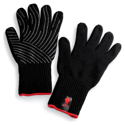 Produktbild von Grillhandschuhe aus Polyamidmischgewebe - Größe S/M, 1 Paar, Schwarz mit Silikonnoppen