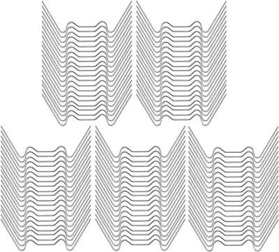 Produktbild von 100 Stück Gewächshausklammern aus Edelstahl in W-Form, sturmfest, für Hohlkammerplatten, Doppelstegplatten und Gewächshausglas, Befestigungszubehör