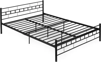 Obrázek produktu pro ModernHome DNYSF404B Kovová postel s rámem, 160 x 200 cm, černá