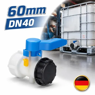 Image de Adaptateur IBC, robinet de vidange pour conteneur-réservoir, robinet d'eau DN40 (62 mm), accessoires