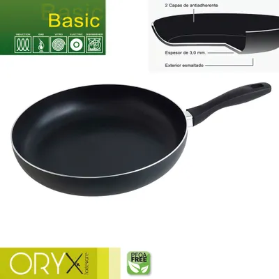 Produktbild von Antihaftbeschichtete Aluminiumpfanne Basic 30 cm / 3 mm.