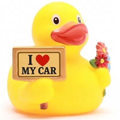 Produktbild von Badeente Signduck I Love my Car Vinyl 7,5 cm