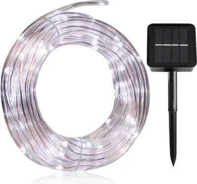 Produktbild von 12M 100 LED Lichtschlauch Solar Wasserdicht IP68 Solar Lichterkette Außen Weihnachtsbeleuchtung Outdoor für Party und Weihnachten