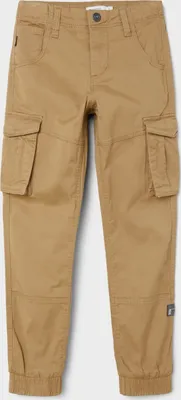 Obrázek produktu pro NAME IT dětské nákladní kalhoty pro chlapce jogger chino kalhoty pro volný čas bavlněné kalhoty velikost: 128