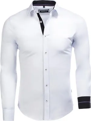 Immagine prodotto di Camicia CARISMA a tinta unita con applicazioni, bianca, taglia L