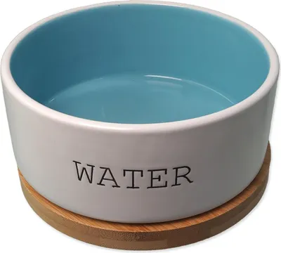 Immagine prodotto di Ciotola DOG FANTASY in ceramica bianco-blu ACQUA con sottobicchiere 16 x 6,5 cm 850 ml