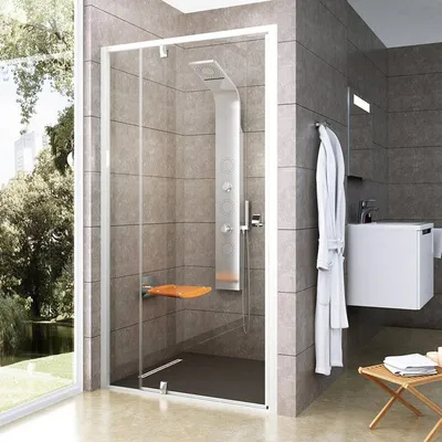 Obrázek produktu pro Ravak Sprchový kout - Sprchové dveře PIVOT PDOP2-100,110,120  03GA0100Z1 Bílý TRANSPARENT-sklo 1000