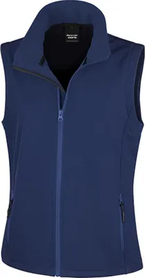 Image de Result Core R232F | Bodywarmer femme Printable Soft Shell - Couleur : Navy/Navy - Taille : XL