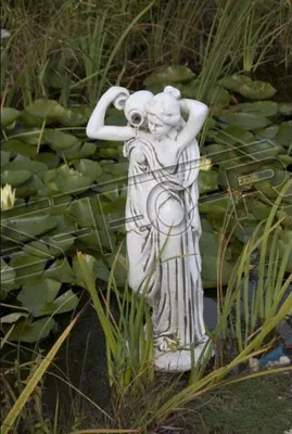 Zdjęcie produktu dla Figura ogrodowa "Frau Fontaine" 76cm staw figura ludzie odlew kamienna dekoracja ogrodowa 101054