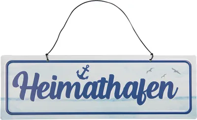 Produktbild von Clayre & Eef Textschild 30x10 cm Weiß Metall