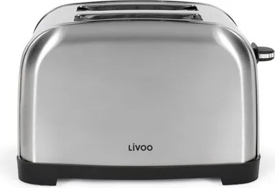 Obrázek produktu pro Toustovač se 2 otvory LIVOO DOD196, 850 W, 7 stupňů opékání, nerezová ocel