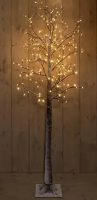 Productafbeelding van Led Birch Tree Brown With Snow 204 l en 200 cm Led Classic Warm - Anna's Collection