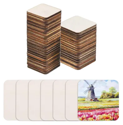 Productafbeelding van Houten rondjes voor knutselen - 200 stuks - Ø 3 cm