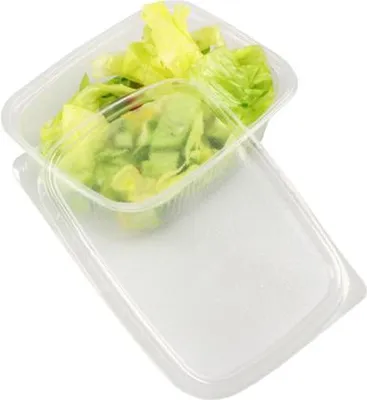 Image de 5x Pro Pac 50 pots d'emballage avec couvercle, PP carrés 125 ml 2,9 cm x 8,9 cm x 11,4 cm transparents | Unité inconnue (50 pièces)