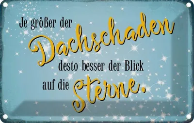Image de vianmo Plaque en tôle 12x18 cm je größer Dachschaden desto