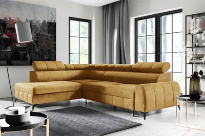 Obrázek produktu pro FurMeb24 ECKSOFA LONDON lev bok - 274 x 203 cm monolit 48 - s funkc­ spnku a lkovou sk­n­