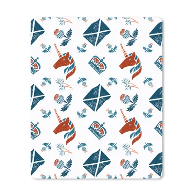 Produktbild von MuchoWow® Mauspad Mousepad Schottland - Muster - Einhorn 30x40 cm - Mousepads - Maus Mat - Pad - Mausunterlage - Mausmatten