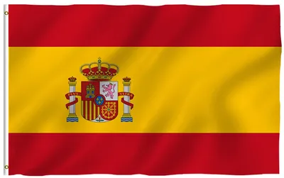 Spanien-Flagge mit Ösen, 150x90 cm, wetterbeständig, Polyester