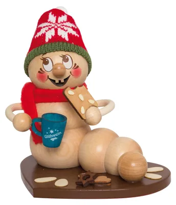 Produktbild von Kuhnert Räucherfigur Wurm - Rudi Weihnachtsmarkt - Größe ca. 14cm, für Räucherkerzen Größe M (Standard) - 37029