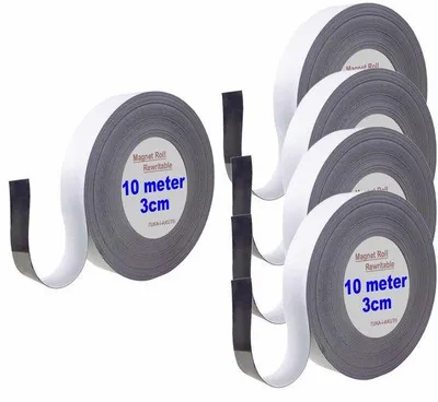 Image de Ruban magnétique pour étiquettes, blanc, inscriptible, 5 x 10 m, TKD9046