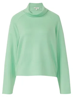 Produktbild von s.Oliver Sweatshirt aus Viskosemix mit Schalkragen, Raglanärmeln und Relaxed Fit