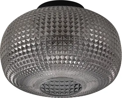 Produktbild von Lindby Deckenleuchte Hildur, Ø 25 cm, rauchgrau, Glas