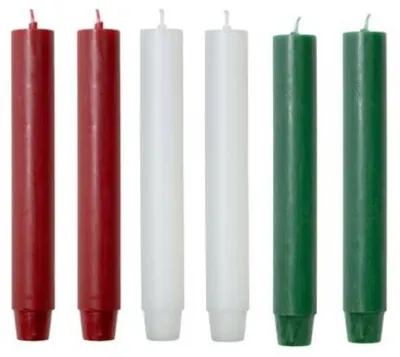 Zdjęcie produktu dla Świece w kształcie kaktusów – Boże Narodzenie – średnica 2,6 cm, wysokość 18 cm – zestaw 6 sztuk