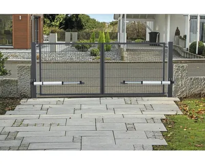 Produktbild von Doppeltor ALBERTS Doppelstabmatte mit E-Antrieb 400 x 160 cm anthrazit