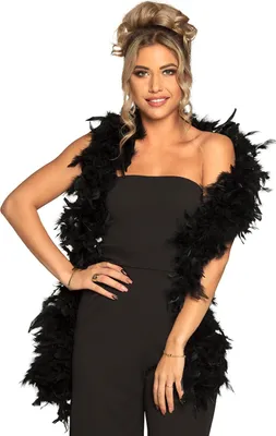 Zdjęcie produktu dla Boland 52601, Ozdobne boa, Dorosły, Każda płeć, Bawełna, Feather, Czarny, 112 g