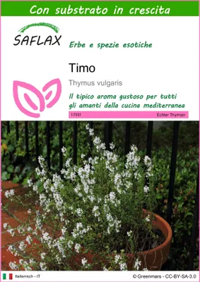 Immagine prodotto di SAFLAX  - Timo - 200 semi - Con substrato - Thymus