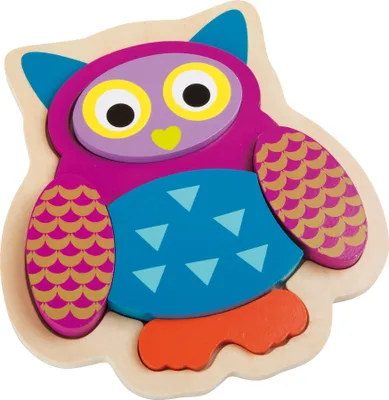 Produktbild von Small Foot 4772 Holzpuzzle Eule, bunt, 6-teilig (1 Set)