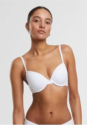 Obrázek produktu pro Dámská sportovní podprsenka Urban Classics Ladies Basic Bavlna Bra 2-Pack white+white - 85D