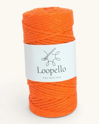 Produktbild von Loopello Baumwollkordel Classic 3 mm 100 m – Orange