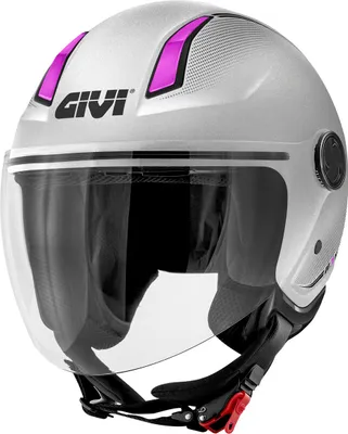 Obrázok produktu pre Prilba Demi Jet GIVI 11.7 Solid Lady Matte Silver Fuchsia veľkosť L