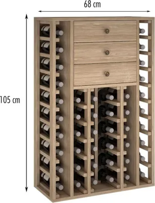 Produktbild von Weinregal PROVINALIA aus Eichen Holz, Modell 6, Natur