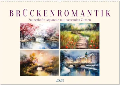 Produktbild von Brückenromantik (Wandkalender 2026 DIN A2 quer), CALVENDO Monatskalender