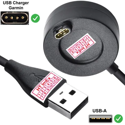 Produktbild von USB Typ A Kabel Ladegerät für Garmin Instinct 2 Solar Instinct 2 Smart Watch Fitness