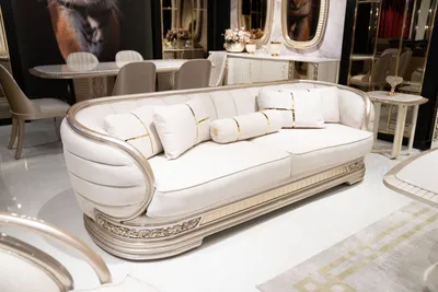 Produktbild von Modernes beiges Stoffsofa für Wohnzimmer
