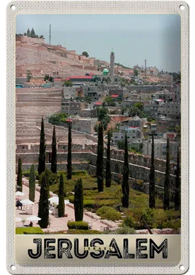 Produktbild von Blechschild Reise 20x30cm Jerusalem Israel Stadt Garten