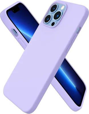 Produktbild von ORNARTO iPhone 13 Pro Max 6,7 Silikon Case Schutzhülle Licht Lila