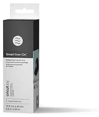 Obrázek produktu pro Cricut Joy Smart Iron-On, Role nažehlovacího vinylu, Černá, Jednobarevný, Cricut Joy, 139 mm, 609 mm