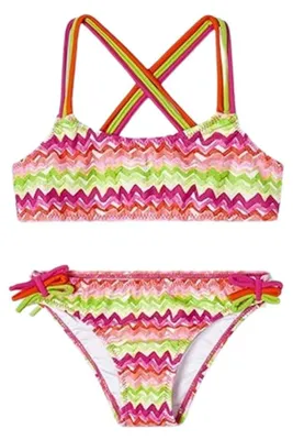 Produktbild von Mädchenbikini aus Bunter Zickzack-Stoff