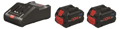 Produktbild von Bosch Starter Set 2x ProCORE 18V 8,0 Ah Akku + Ladegerät GAL 18V-160 C