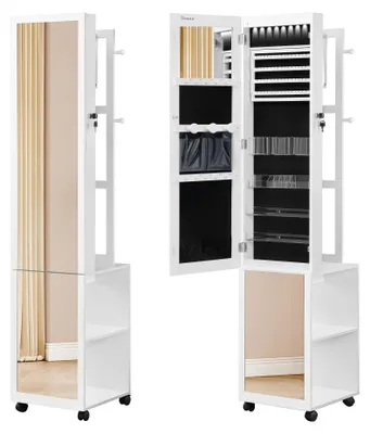 Obrázek produktu pro Šperkovnice - Krabička na šperky - Zrcadlová skříňka - Úložný box na šperky - Organizér na šperky - Design 5 v 1