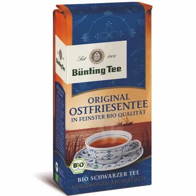 A box of Bünting Original Ostfriesen Tea.