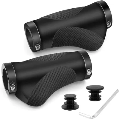 Imagen del producto de Puños para bicicleta, diseño ergonómico, antideslizantes, de 2,3 cm de diámetro, para bicicletas de montaña