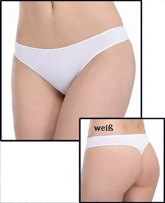 Produktbild von TOKER COLLECTION®Stringtanga Damen Stringtanga mit Modal 3er Pack(3 Stück, 3er- Pack) feine Nähte, Farbe: Weiß, Größe: 44/46